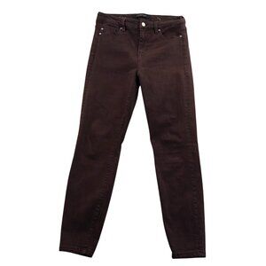 Liverpool Women Jeans Size 6/28 Slim Fit High Rise Ankle Skinny Leg Brown Casual